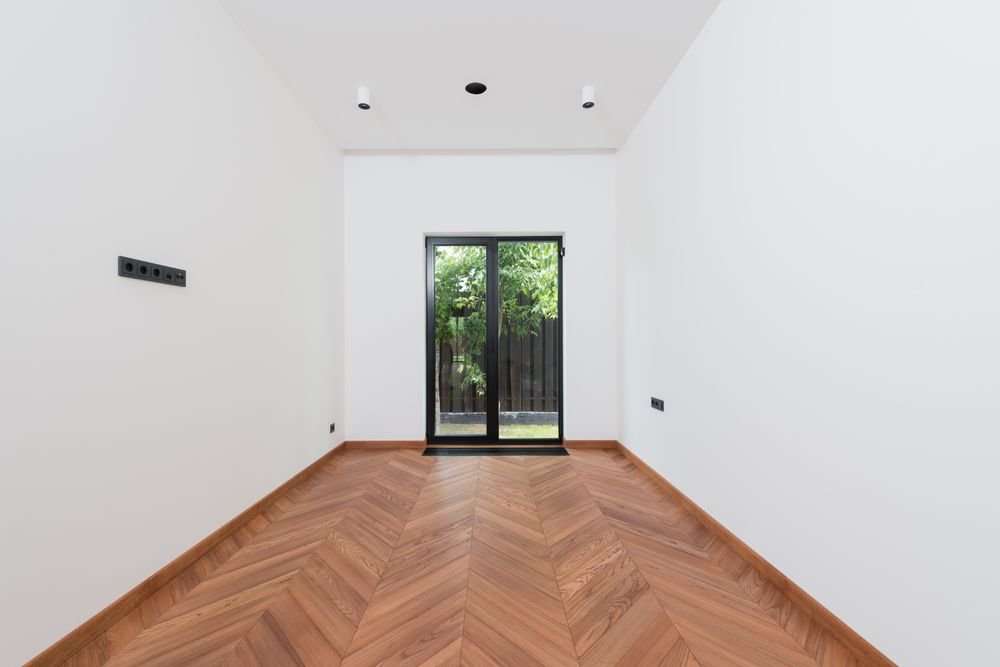 Wood flooring in a bright residential interior